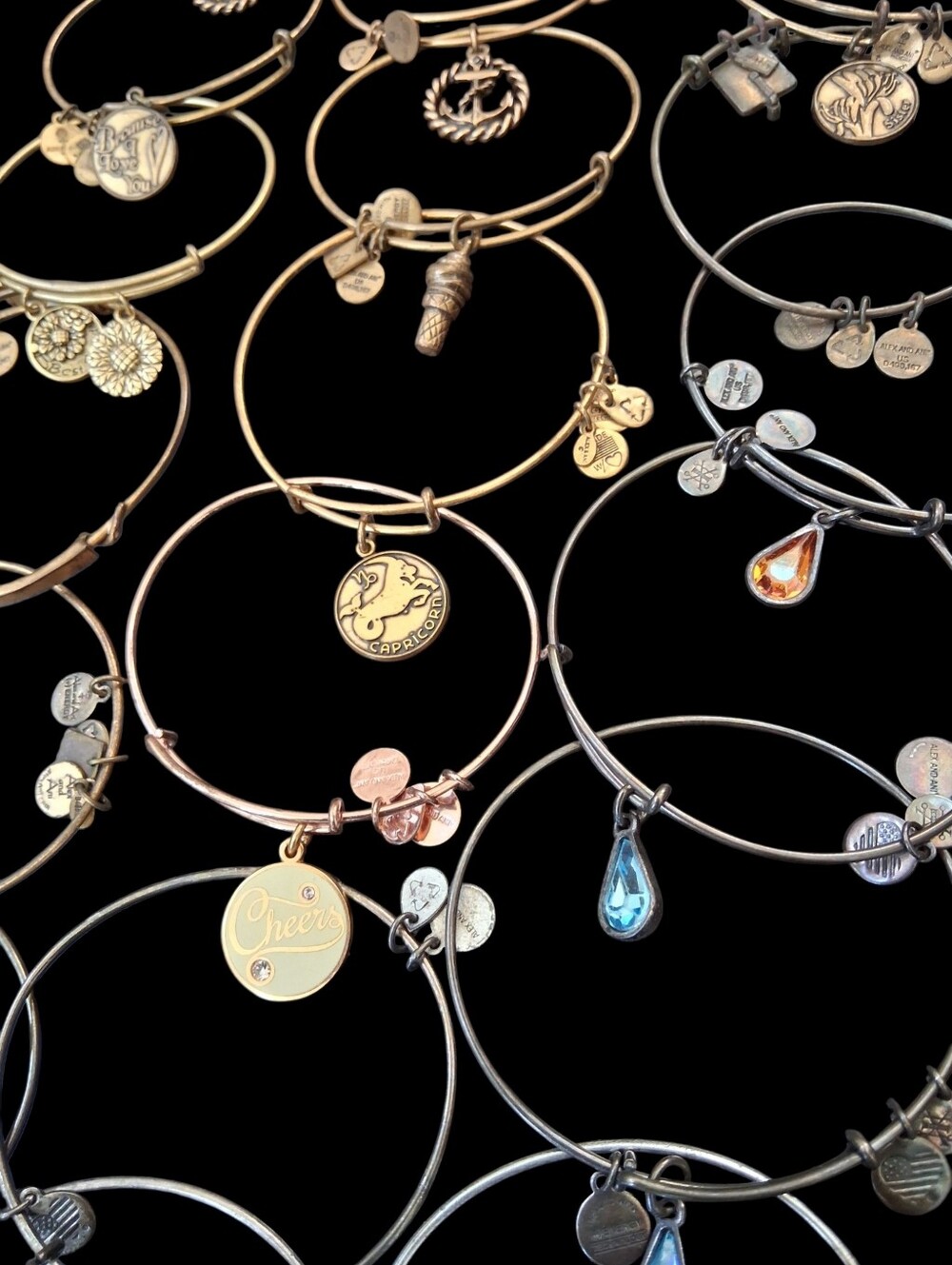 50 Alex and Ani Bracelet Lot Disney Charm Bangles Mixed Styles AS-IS Reseller - Picture 10 of 16
